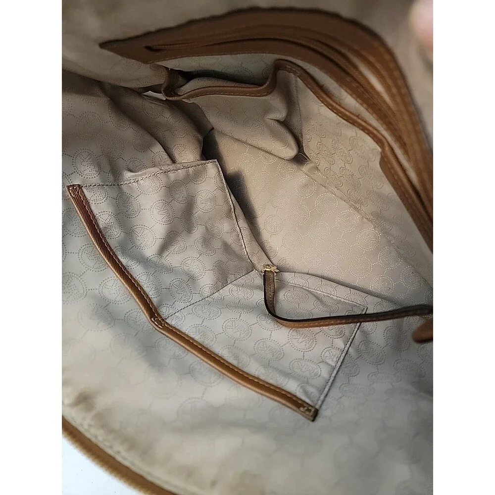 Michael Kors Tote Bag Jet Set Saffiano Leather Luggage Brown